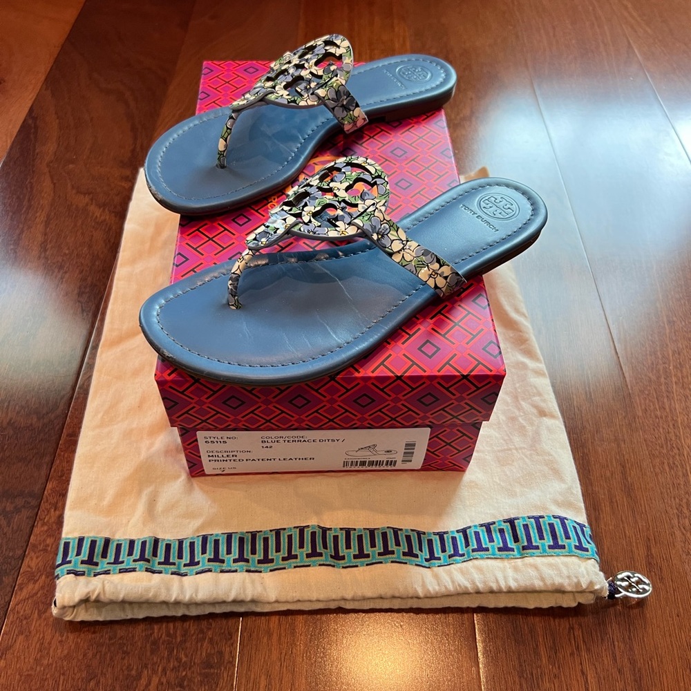 Tory Burch Miller Blue Terrace Ditsy